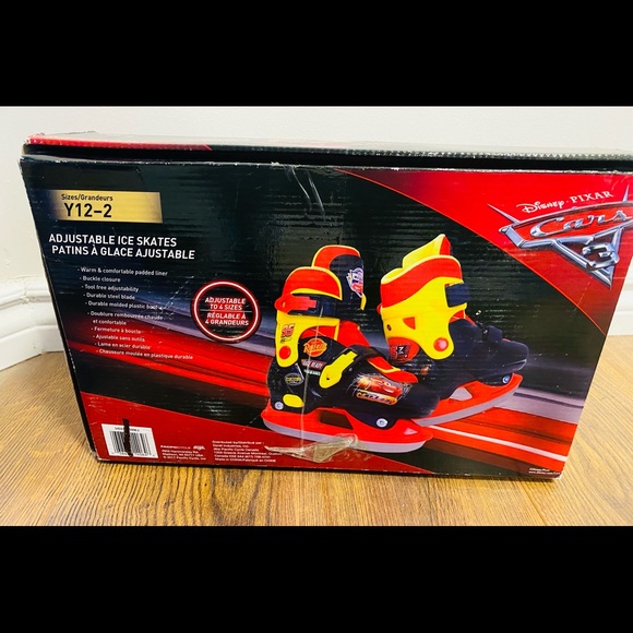 NEW DISNEY Cars - Selling Youth size 12-2 Ajustable Ice Skates - Picture 3 of 4